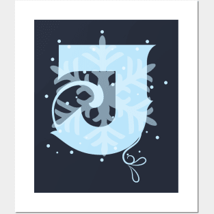 Winter Letters J Posters and Art